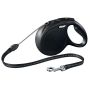 Automatinis pavadėlis Flexi New Classic Cord M, juodas 8m