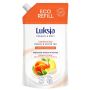 Skystasis muilas LUKSJA PEACH & WHITE TEA, papildas, 400 ml