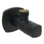 Kampinis ventilis A-80, juodas matinis 1/2"X1/2"