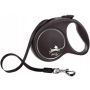 Automatinis pavadėlis Flexi Black Design, juodas, 5 m