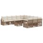 Sodo Sofų Rinkinys 12 pcs Smėlio poliratanas