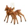 Eglutės žaisliukas Reindeer, rudas, 7.5 cm, 2 vnt.