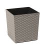  Vazonas Lamela JUKA RATTAN, pilkas, Ø25 cm, 26 cm
