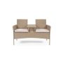 Lauko suoliukas Domoletti 2-Seater, rudas, 138 x 61 x 86 cm
