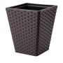 Vazonas FORM PLASTIC RATTAN, Ø 39 cm, tamsiai rudos spalvos