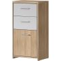 Komoda QDRK13-Q45F, balta/medžio, 40.3 x 29.6 x 77.5 cm