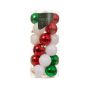 Eglutės žaisliukai Christmas Touch, 6 cm, plastikas, 24 vnt.