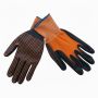 Pirštinės gumotos Haushalt, nitrilas, juoda/oranžinė, XL