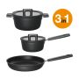 Puodų ir keptuvės komplektas Fiskars Hard Face 1057942
