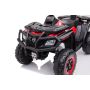Vaikiškas elektrinis keturratis Lean Toys, juoda/raudona