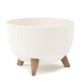 Vazonas Lamela Roma 960-74, plastikinis, Ø 40 cm, kreminė