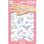Rinkinys tatuiruotėms Djeco Unicorns DJ09575