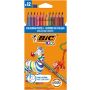 Spalvotieji pieštukai Bic Evolution Stripes, 12 vnt.