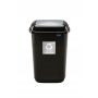 Šiukšliadėžė Plafor, 28 l, juoda/pilka