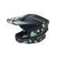 Motociklininko šalmas HD-806, M (57-58 cm), juoda/žalia