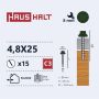 Savisriegiai 4.8X25 MED+EPDM RAL6020 15VNT