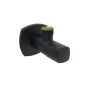 Kampinis ventilis A-80, juodas matinis 1/2"X3/8"