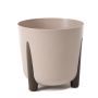 Vazonas LAMELA FRIDA 253-85, plastikinis, Ø26 cm, švies.ruda