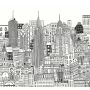 Fototapetas, City Sketch, 113159, 2.8x3m (6 dalys po 0.5m)