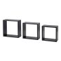 Lentynų komplektas Frame, juoda, 30 x 30 x 11.7 cm, 3 vnt.