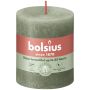 Žvakė, cilindrinė Bolsius Rustic, 8/6.8 cm, alyvuogių žalia