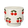 Gėlių vazonas Mica CHERRY 1195379, keramika, baltas