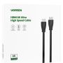 Laidas UGREEN HDMI M, HDMI M, 3m, juodas 80404
