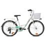 Dviratis miesto Outliner, 24 ", baltas/žalias/rožinis