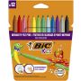 Flomasteriai Bic Kids Couleur, vienpusiai, 12 vnt.