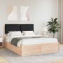 Lovo rėmas su apmuštu galvūgaliu Juoda 150 x 200 cm