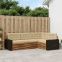 Lauko sofos komplektas 4 pcs Natūralus ir bežinis