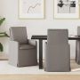 Valgomojo kėdės 2 pcs Taupe 57 x 67 x 98 cm audinys