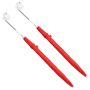 Skėtis su laikikliu 2 pcs Ugnies plytų raudona Ø 105 x 86 cm