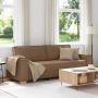 Trivietė sofa, ruda, 180 cm, audinys