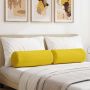 Pagalvės 2 pcs Šviesi geltona Ø 25 x 70 cm audinys