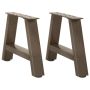 Kavos staliuko kojelės, A formos, 2 vnt., 40x(30-31) cm, plienas