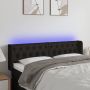 Galvūgalis su LED, juodos spalvos, 147x16x78/88cm, audinys