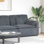 Modulinė sofa su porankiu ir pagalvėlėmis, tamsiai pilka, 100 cm