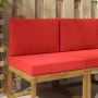 Lauko sofa pagalvėlė 2 pcs Raudona Poliesteris
