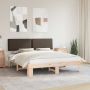 Lovo rėmas su apmuštu galvūgaliu Taupe 200 x 200 cm