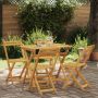 Sulankstomos sodo kėdės 4 pcs Natūrali 40 x 53 x 80 cm