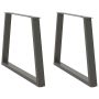 Valgomojo stalo kojos, V formos, 2 vnt., antracito spalvos, 90x(72-73,3) cm, plienas