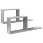 Plaukiojančios lentynos 2 pcs Betono pilka 80 x 15 x 30 cm