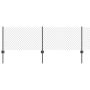 Tvora su stulpais Pilka 0,6 x 10 m Plienas ir PVC