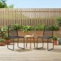 Sodo kėdės 2 pcs Juodas 48 x 55 x 89,5 cm Ratanas