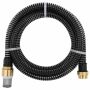 Siurbimo žarna su žalvarinėmis jungtimis, juoda, 1,1, 4m, PVC