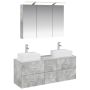 Vonios baldų rinkinys 4 pcs Betono pilka