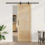 Slankios durys Natūrali ir juoda 83 x 232 cm