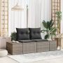 Sodo sofa su pagalve Pilka 184 x 62 x 69 cm poliratanas