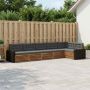 Lauko sofos komplektas 6 pcs Natūralus ir antracitas